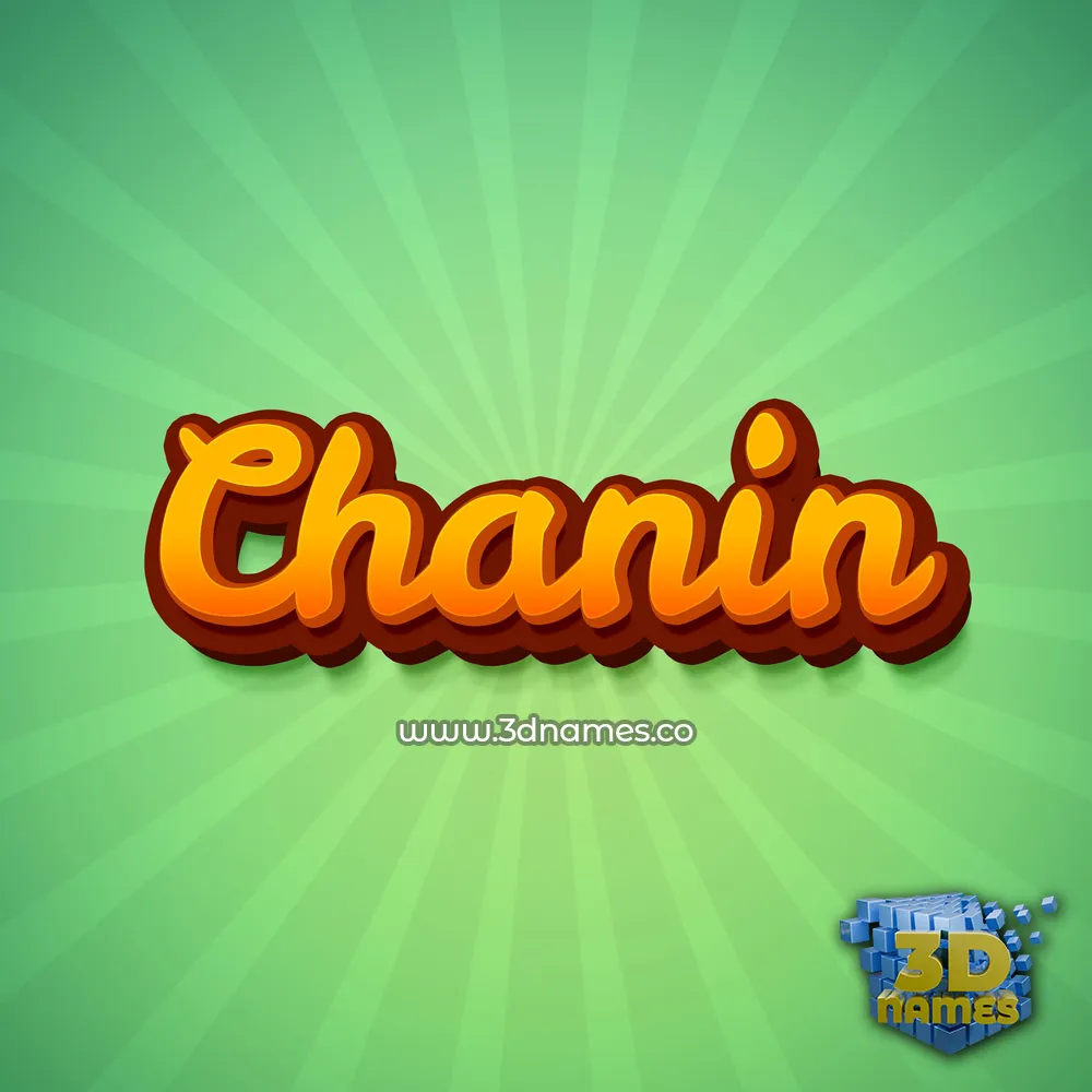 chanin in Green Rays style - 3D name wallpaper