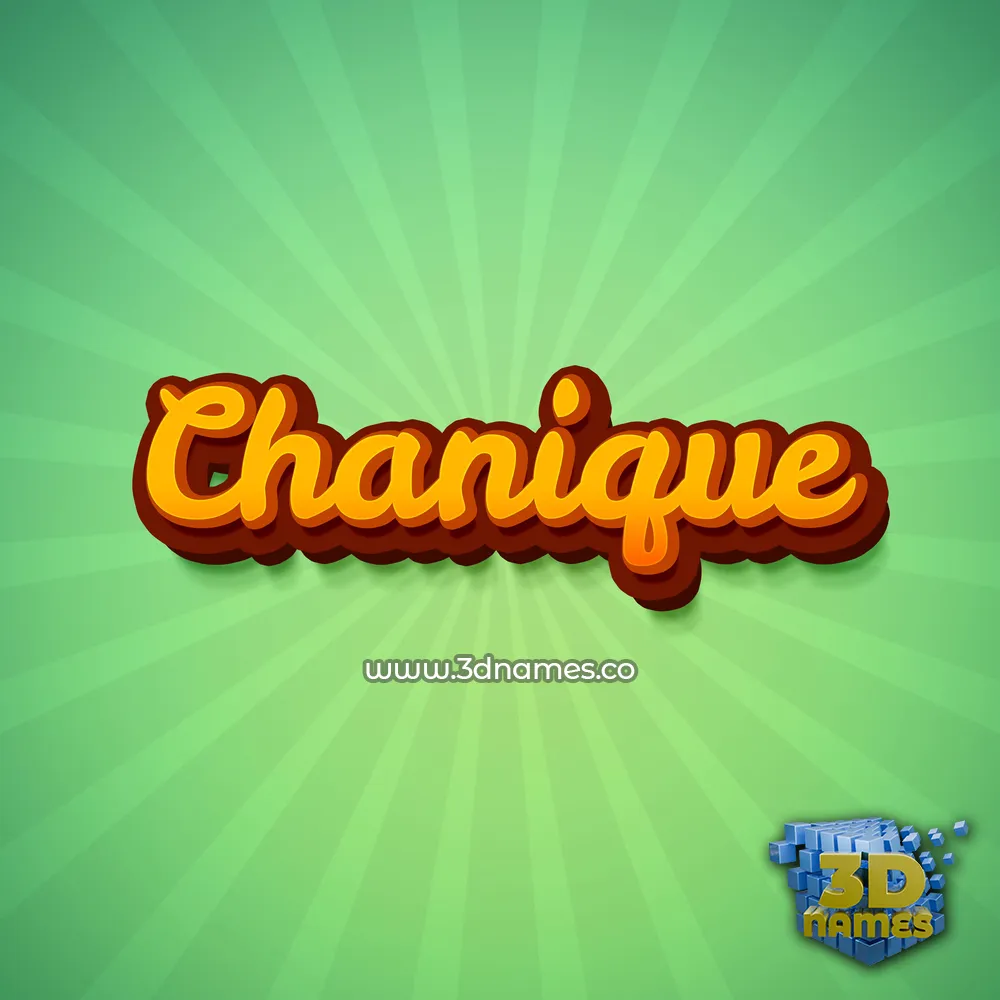chanique in Green Rays style - 3D name wallpaper