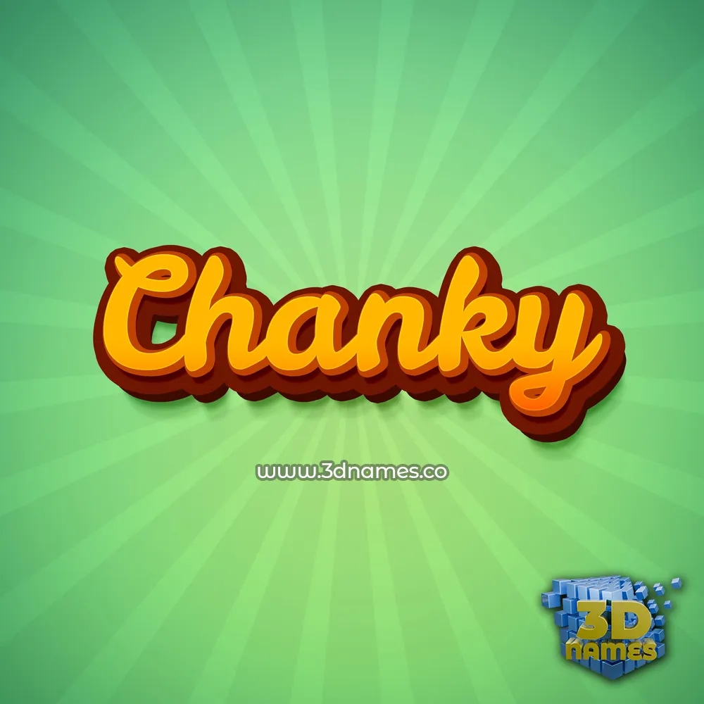 chanky in Green Rays style - 3D name wallpaper