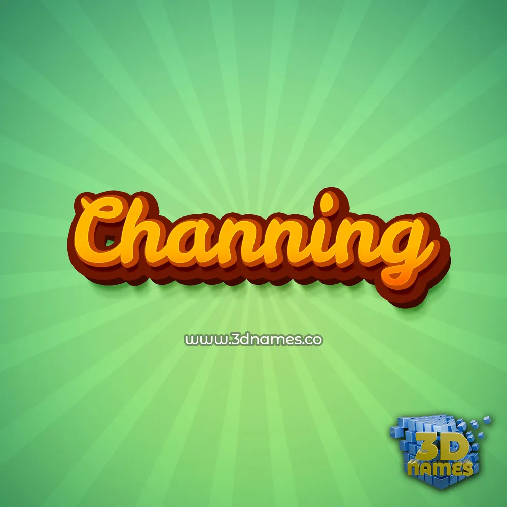 channing in Green Rays style - 3D name wallpaper