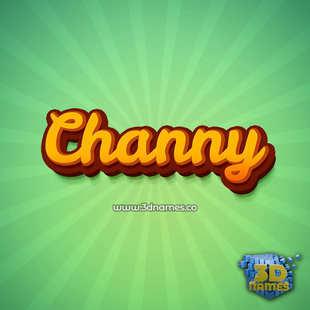 channy in Green Rays style - 3D name wallpaper