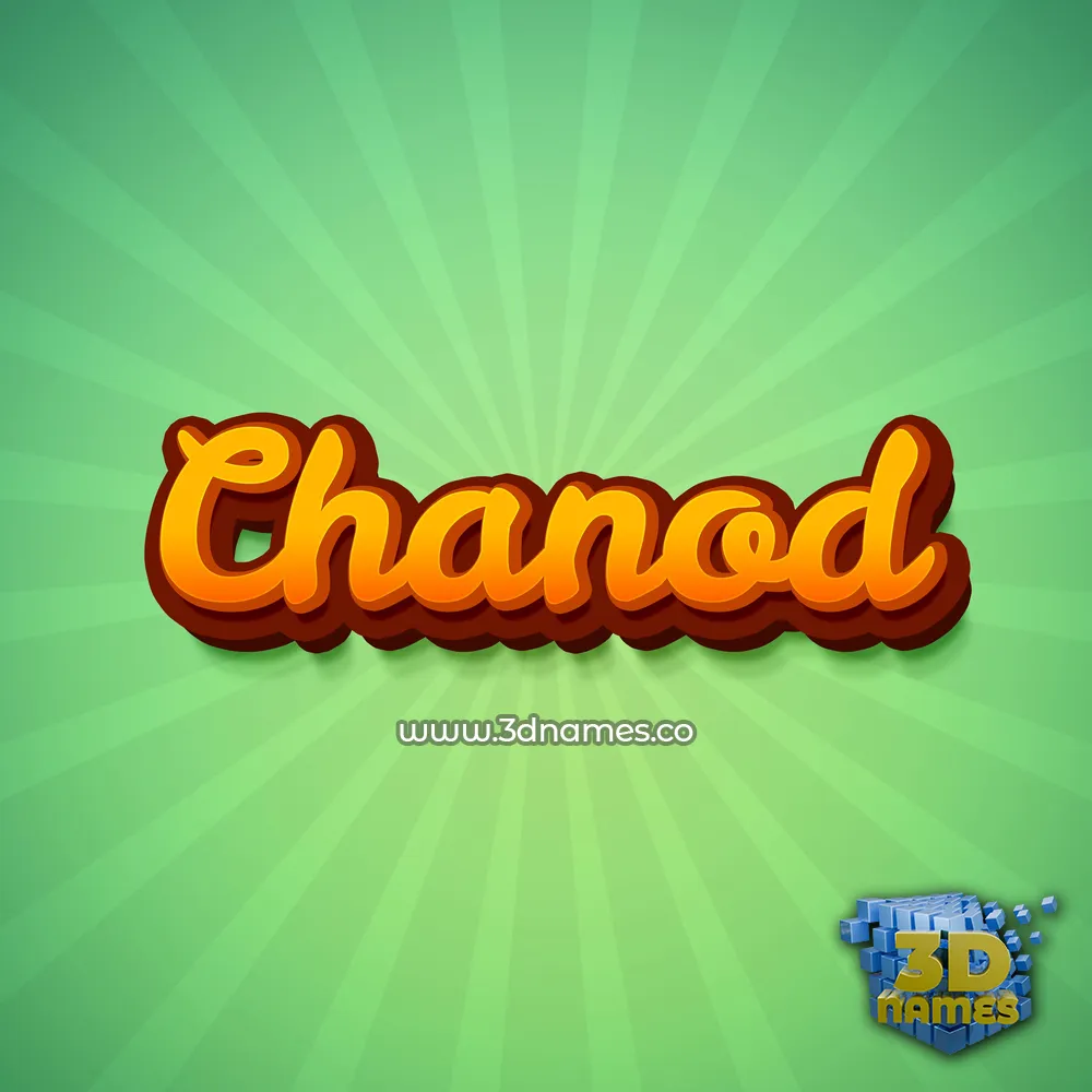 chanod in Green Rays style - 3D name wallpaper