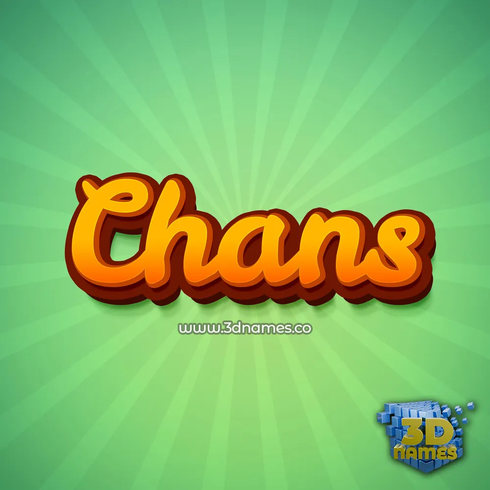 chans in Green Rays style - 3D name wallpaper