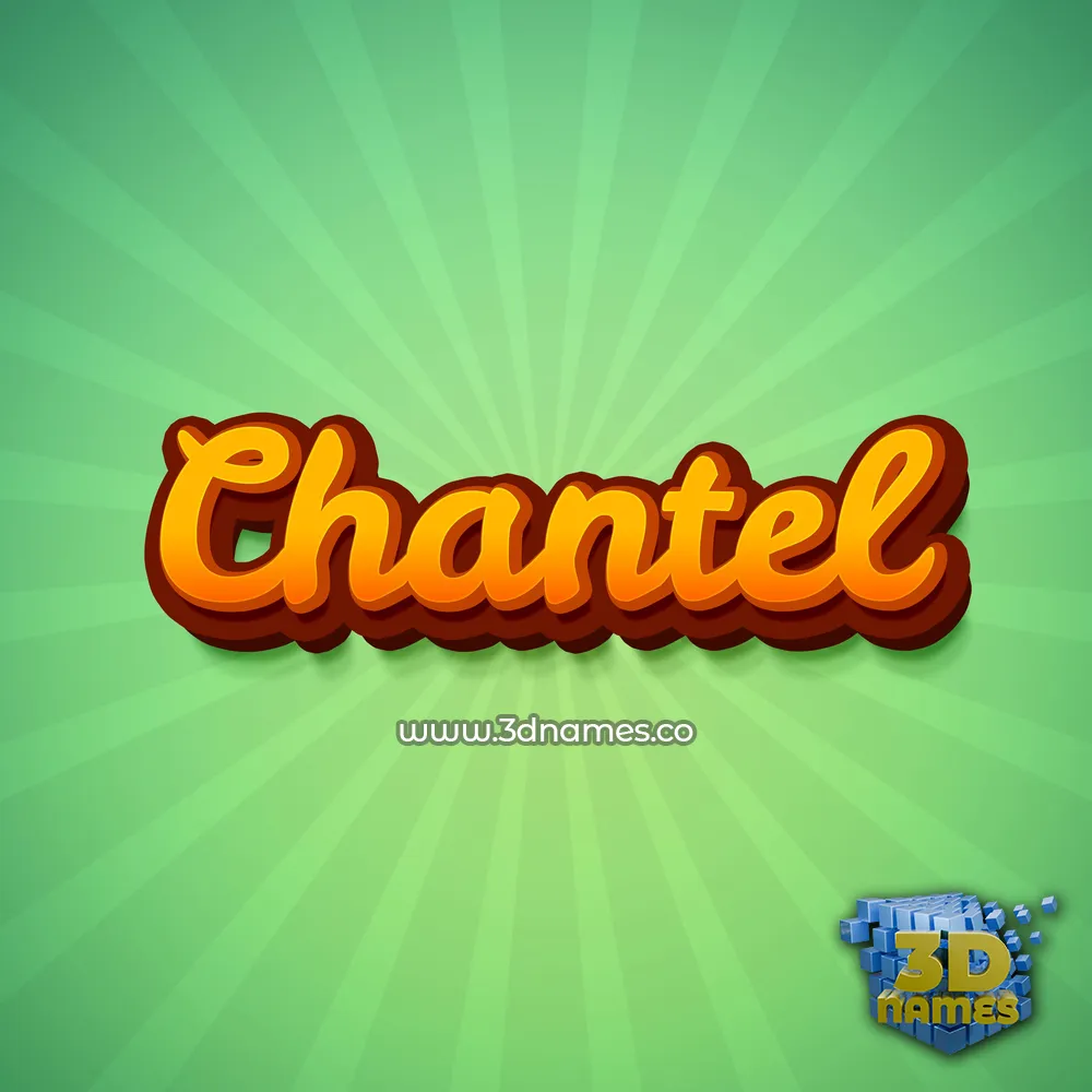 chantel in Green Rays style - 3D name wallpaper