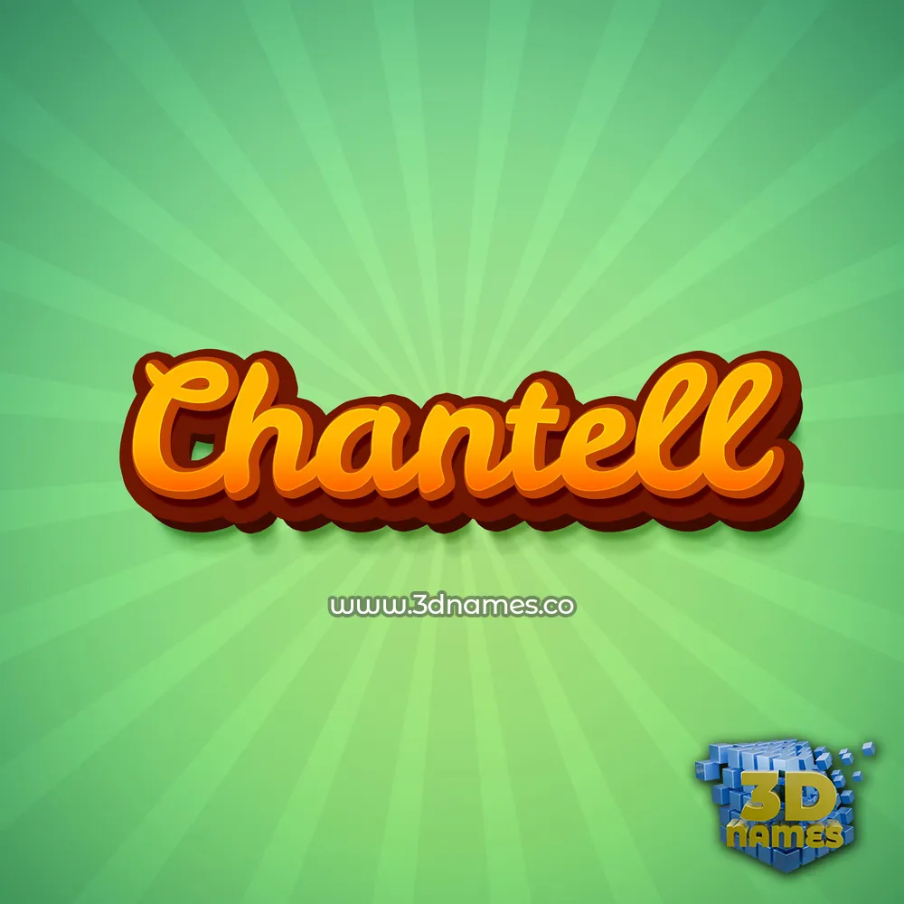 chantell in Green Rays style - 3D name wallpaper
