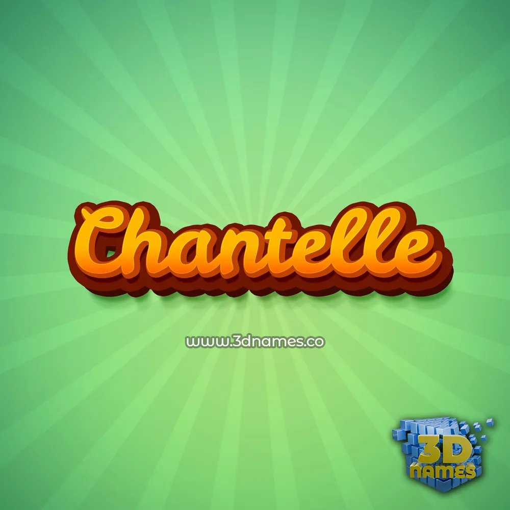 chantelle in Green Rays style - 3D name wallpaper