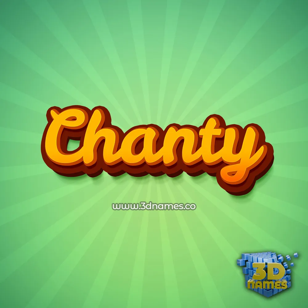 chanty in Green Rays style - 3D name wallpaper