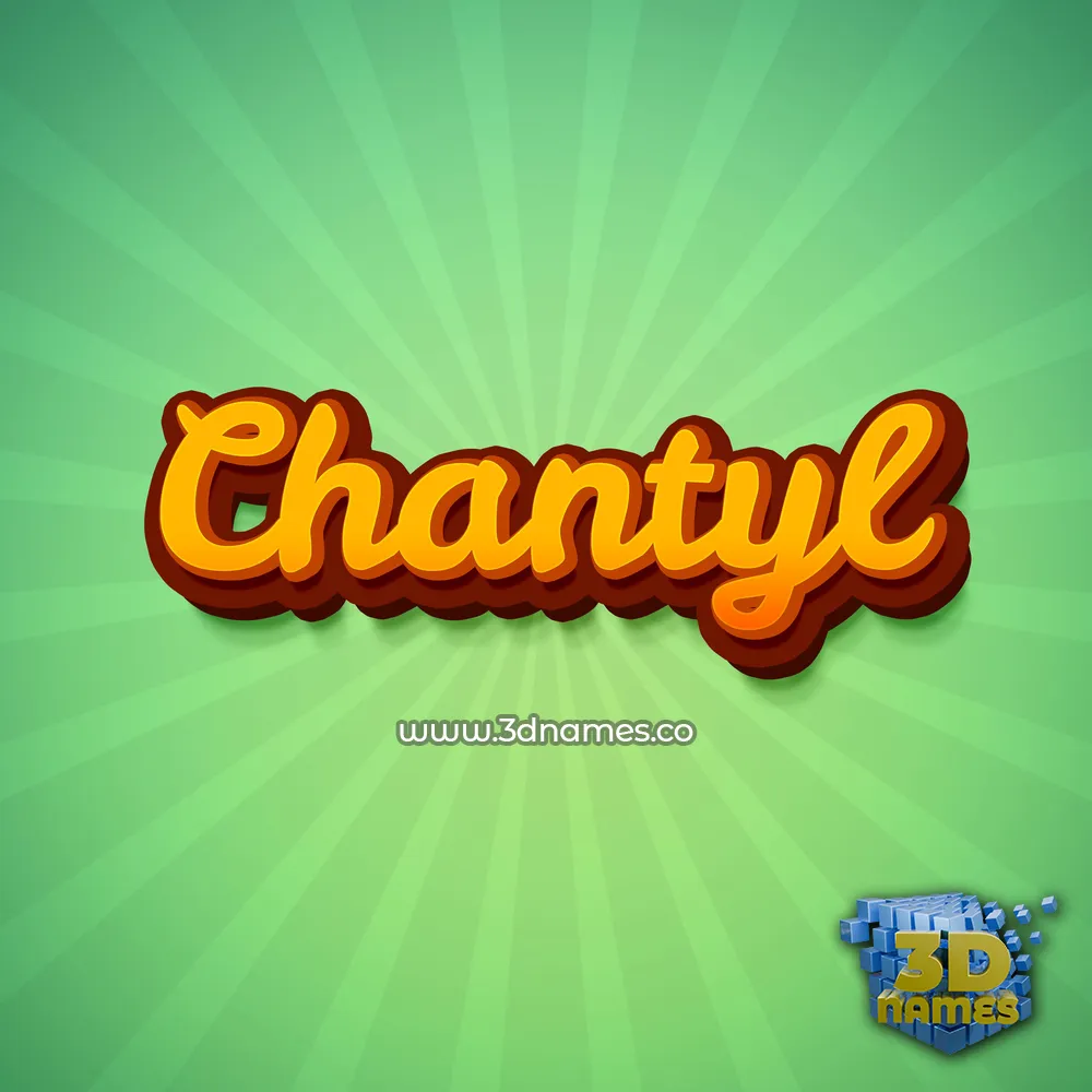 chantyl in Green Rays style - 3D name wallpaper