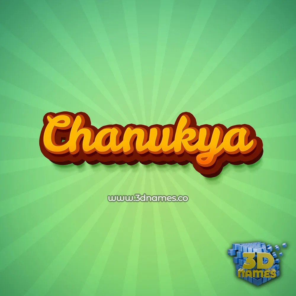 chanukya in Green Rays style - 3D name wallpaper
