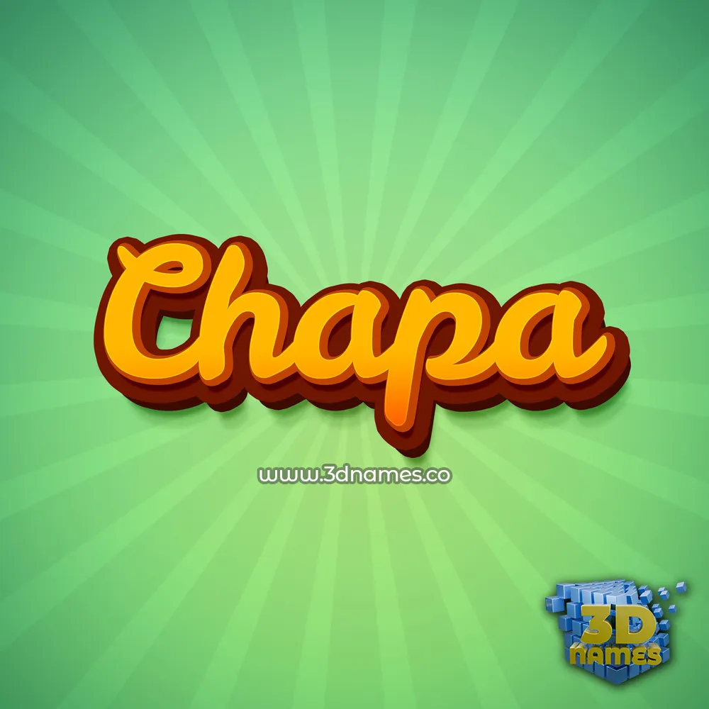 chapa in Green Rays style - 3D name wallpaper
