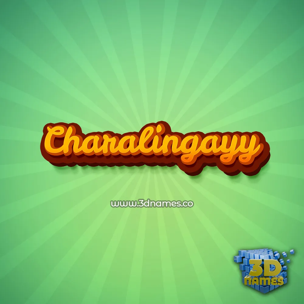 charalingayy in Green Rays style - 3D name wallpaper