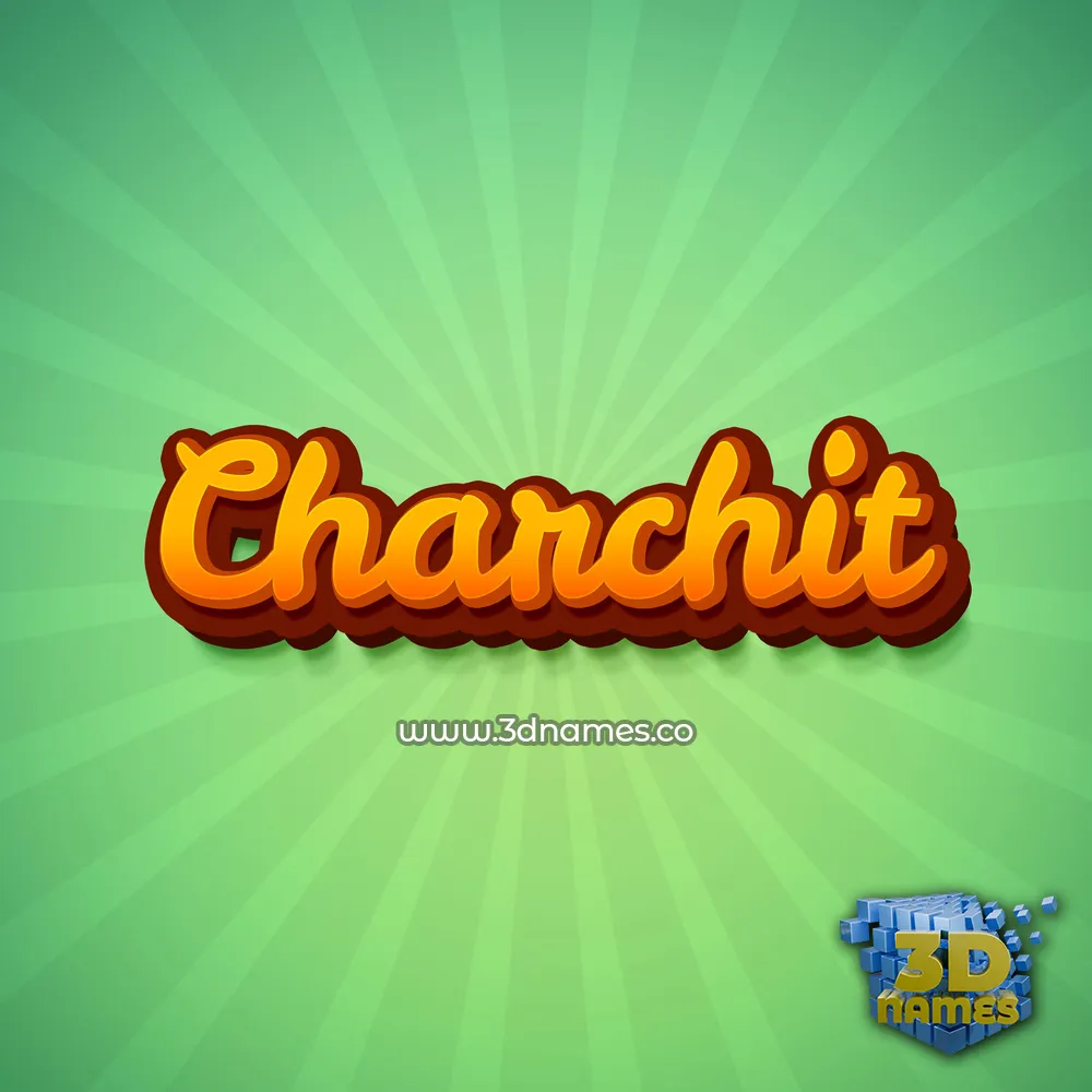 charchit in Green Rays style - 3D name wallpaper