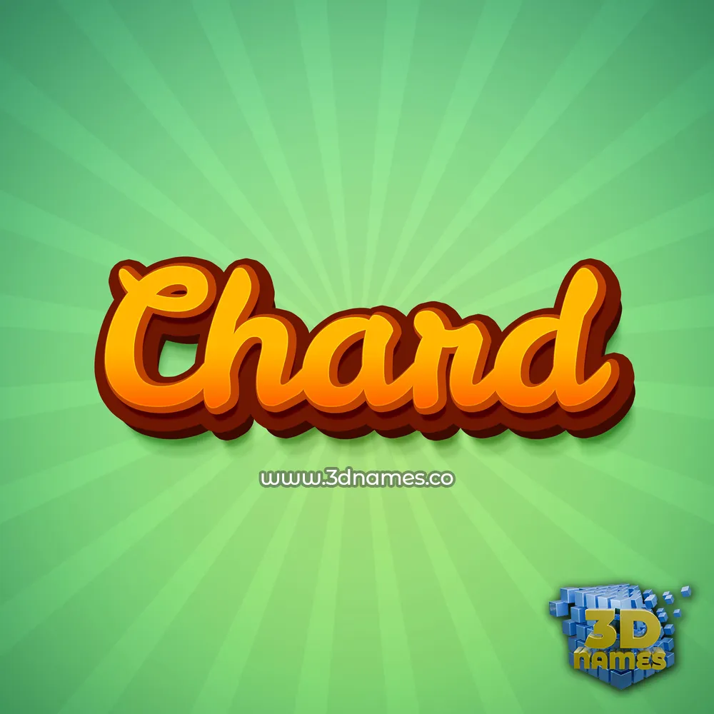 chard in Green Rays style - 3D name wallpaper