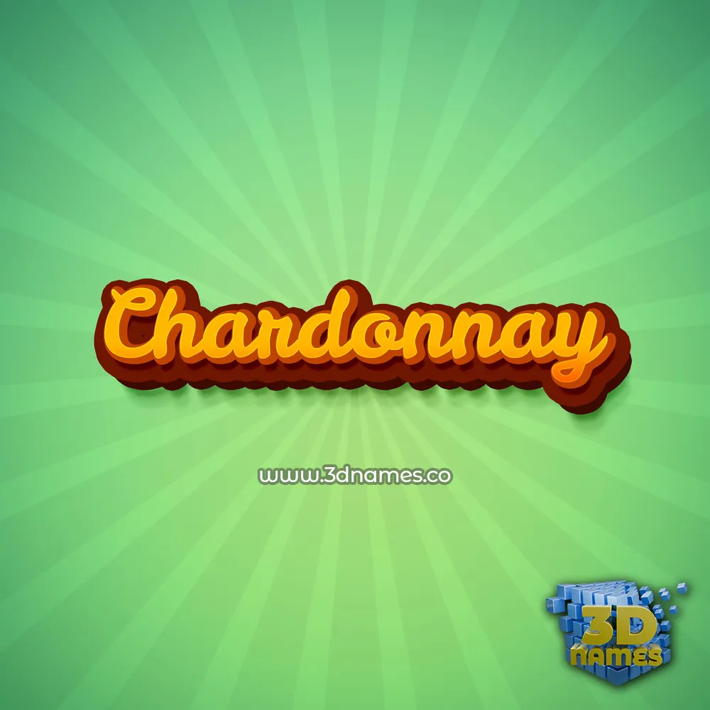 chardonnay in Green Rays style - 3D name wallpaper