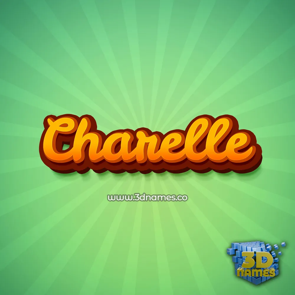 charelle in Green Rays style - 3D name wallpaper