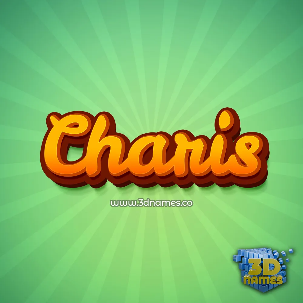 charis in Green Rays style - 3D name wallpaper