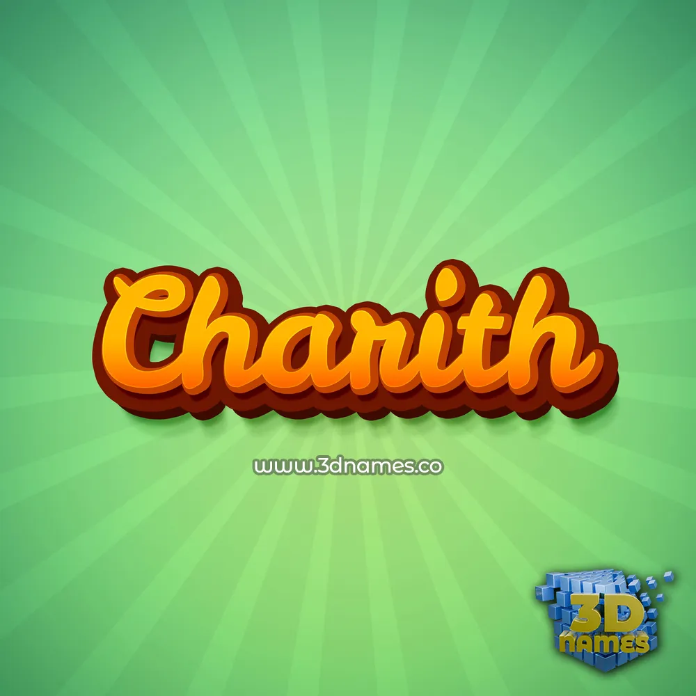 charith in Green Rays style - 3D name wallpaper
