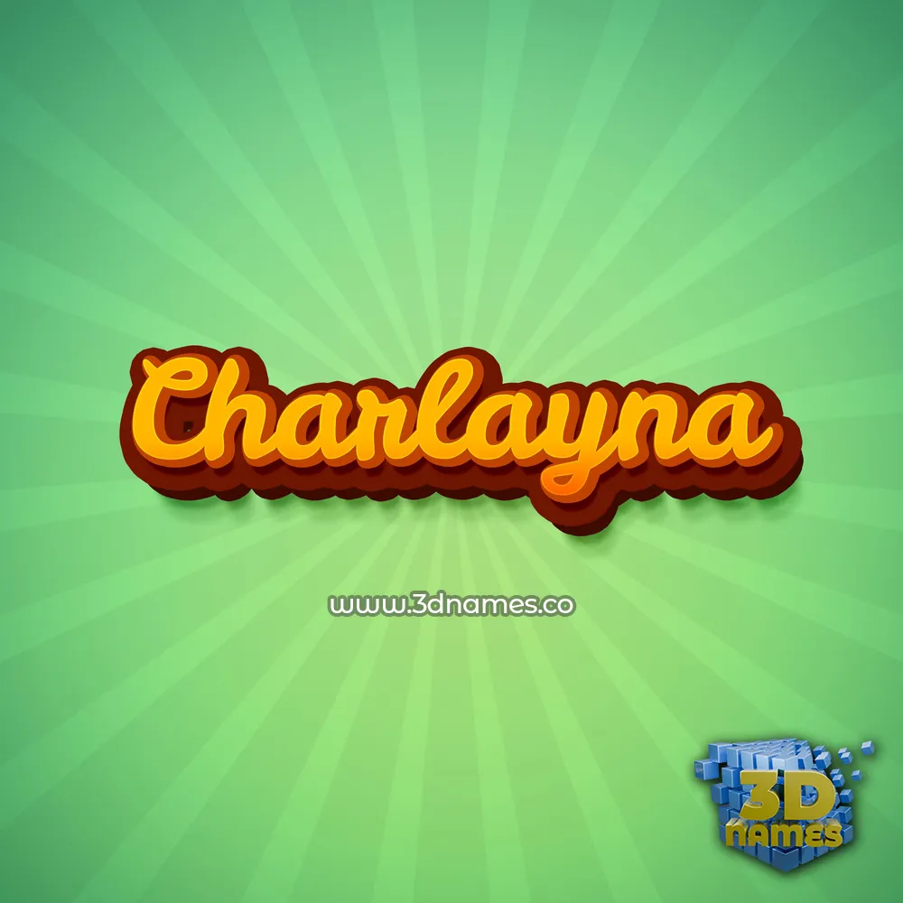 charlayna in Green Rays style - 3D name wallpaper
