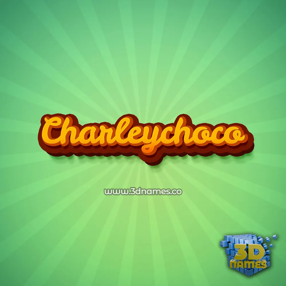 charleychoco in Green Rays style - 3D name wallpaper