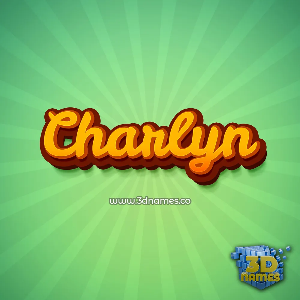charlyn in Green Rays style - 3D name wallpaper