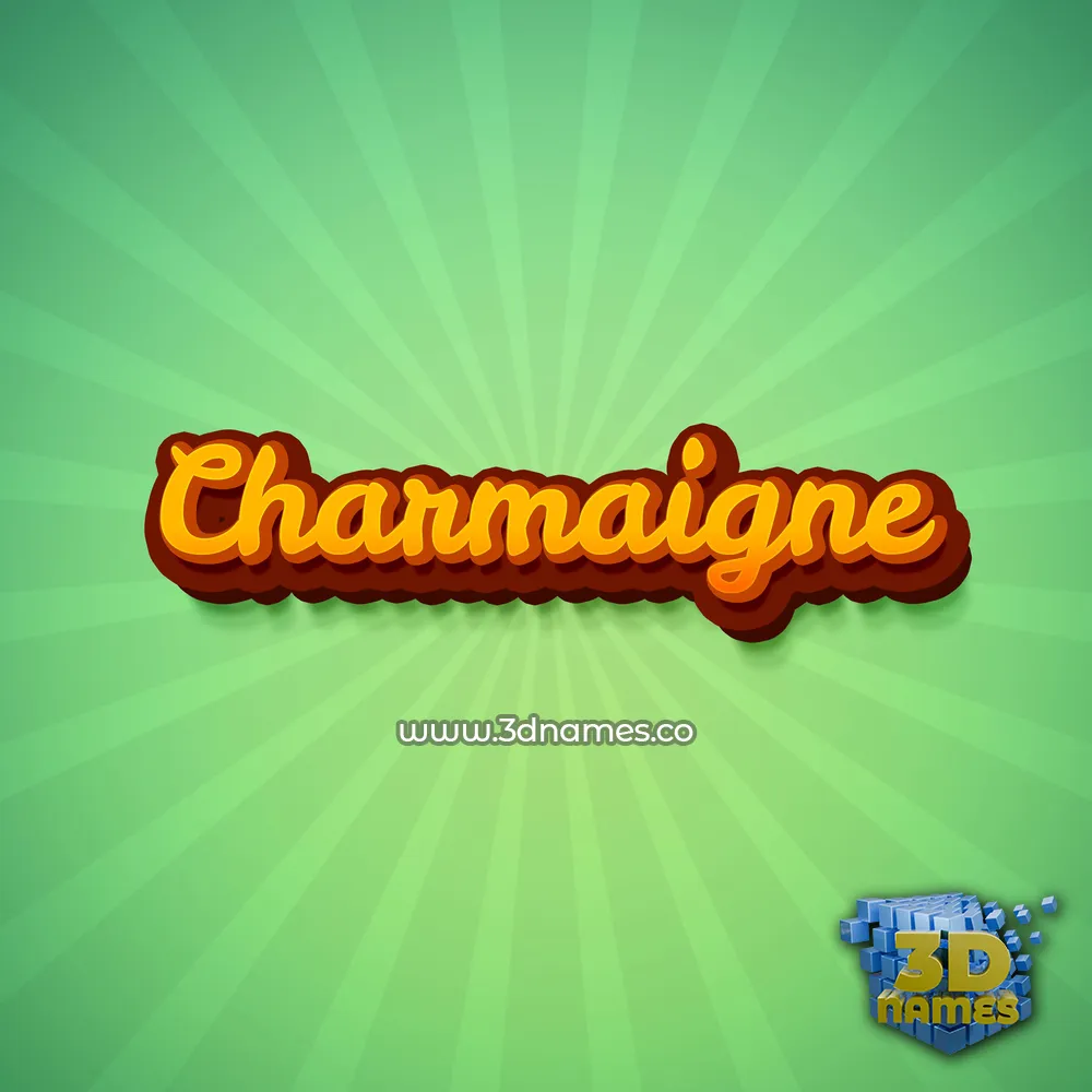 charmaigne in Green Rays style - 3D name wallpaper