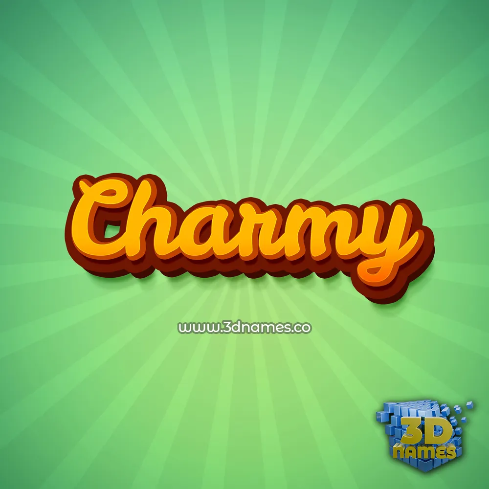 charmy in Green Rays style - 3D name wallpaper