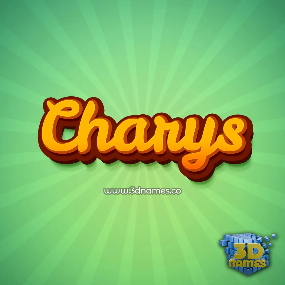 charys in Green Rays style - 3D name wallpaper
