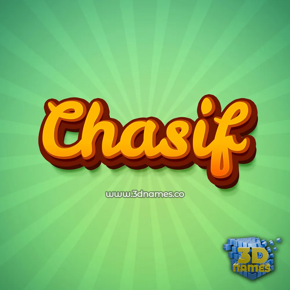 chasif in Green Rays style - 3D name wallpaper
