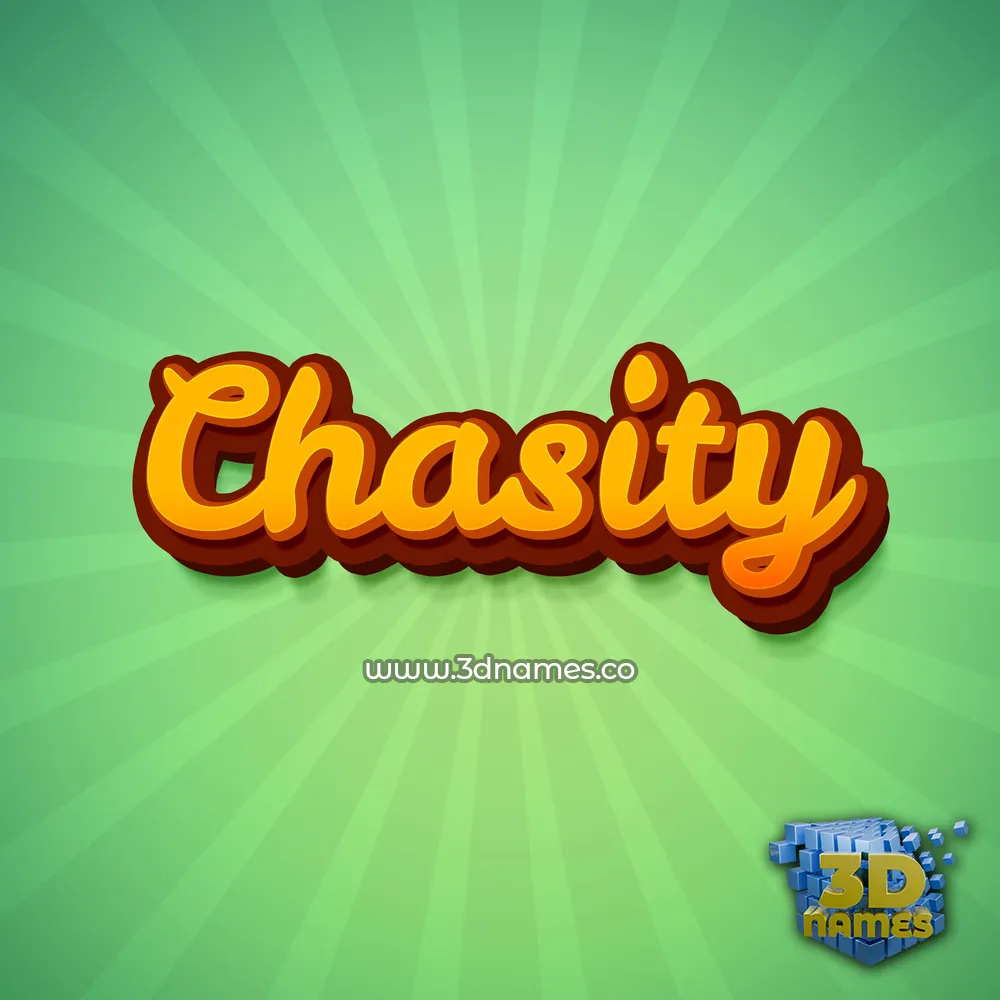 chasity in Green Rays style - 3D name wallpaper