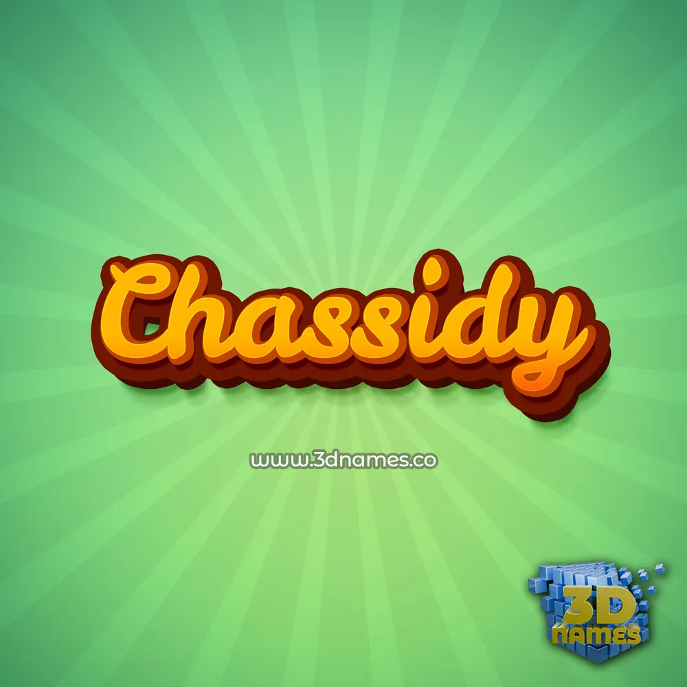 chassidy in Green Rays style - 3D name wallpaper