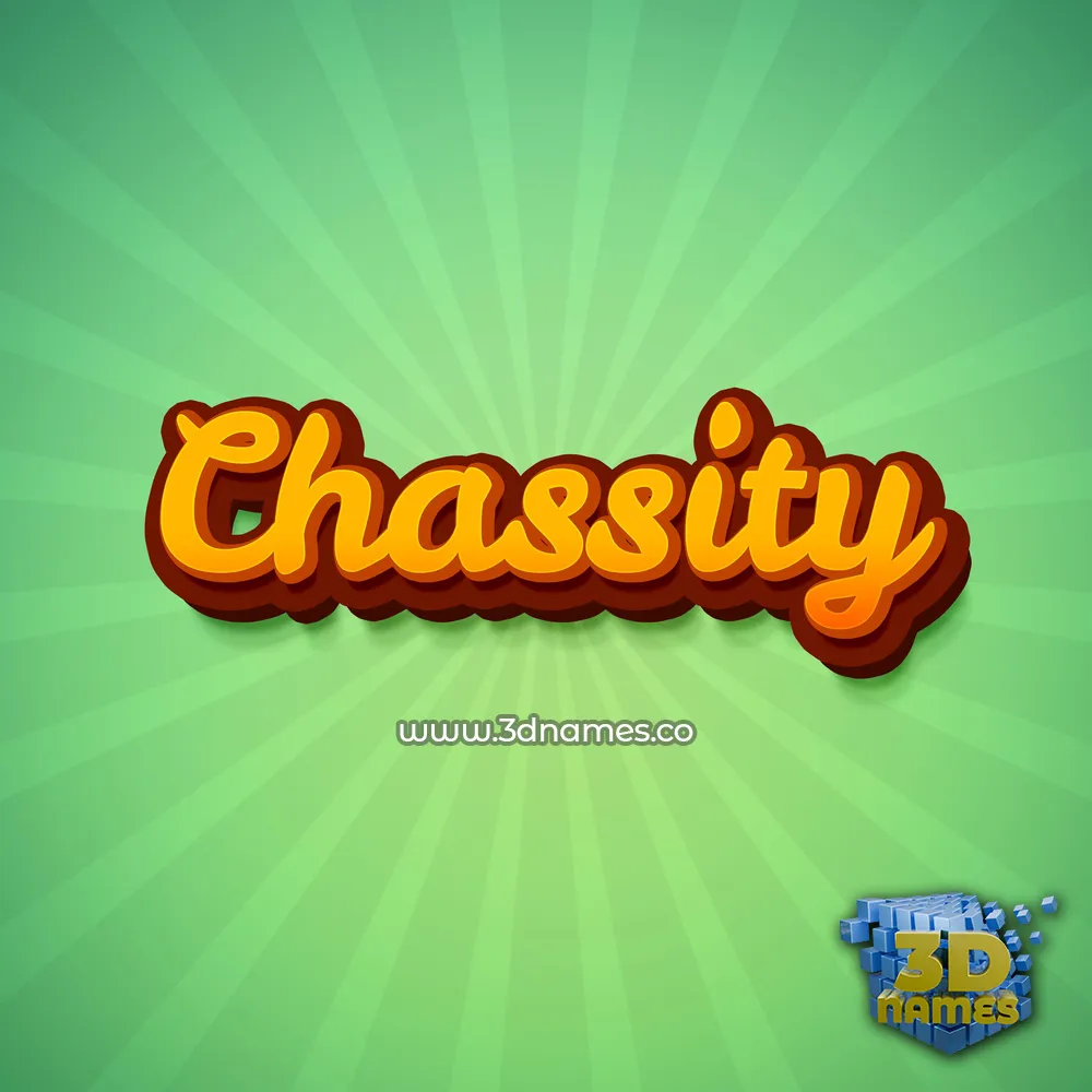 chassity in Green Rays style - 3D name wallpaper