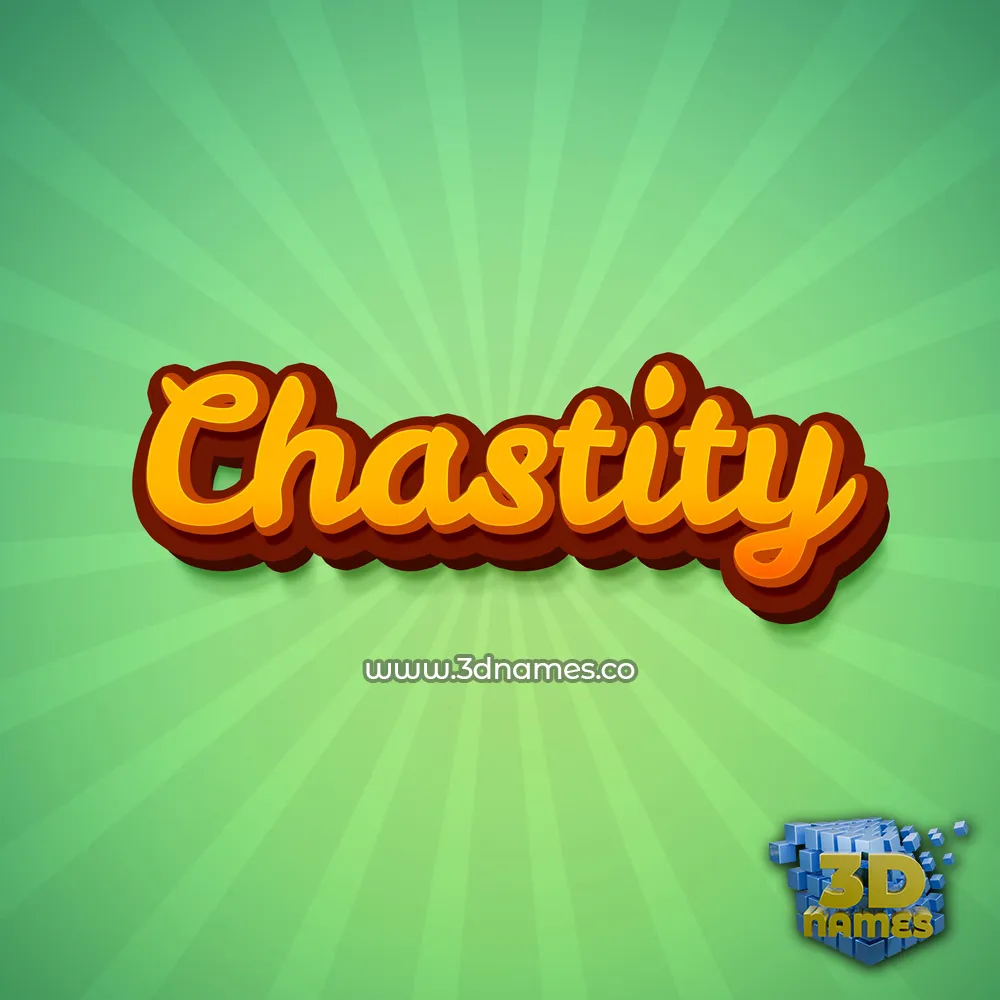 chastity in Green Rays style - 3D name wallpaper