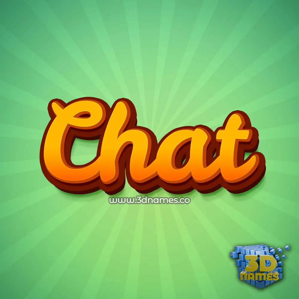 chat in Green Rays style - 3D name wallpaper