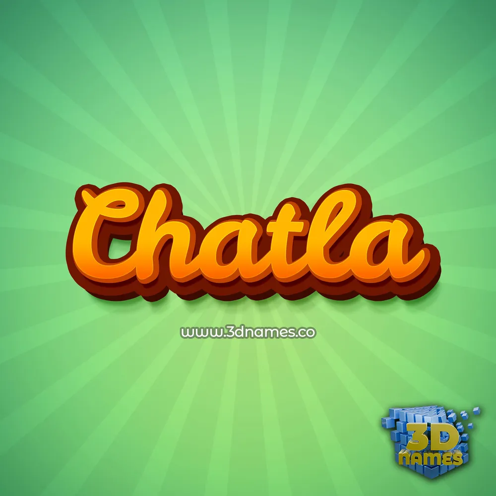 chatla in Green Rays style - 3D name wallpaper