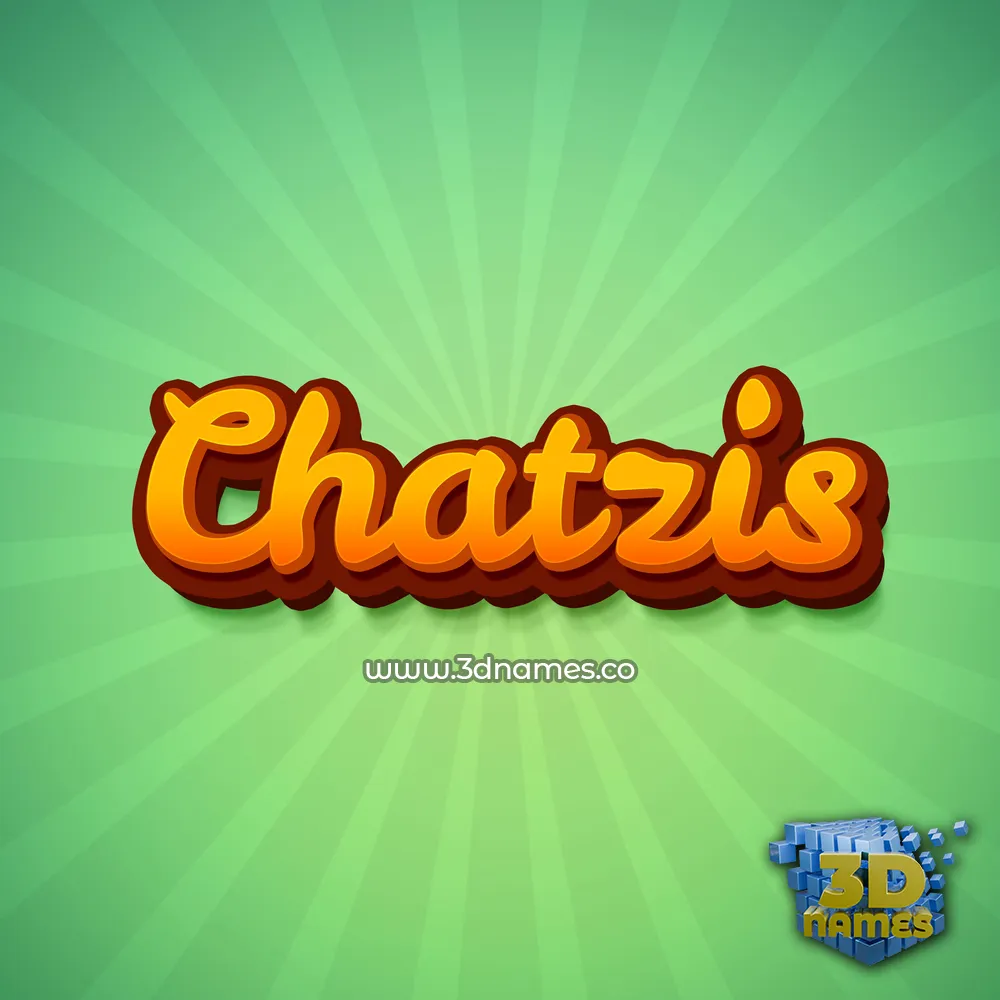 chatzis in Green Rays style - 3D name wallpaper