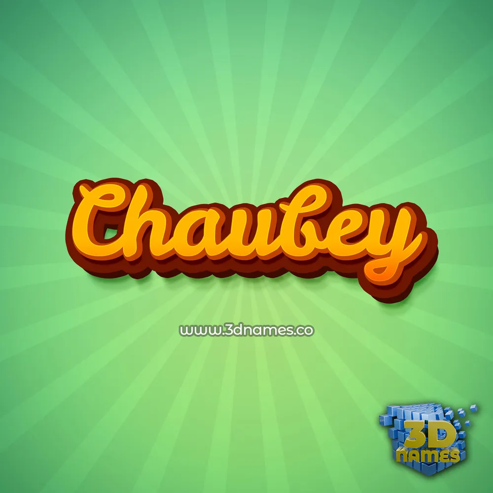 chaubey in Green Rays style - 3D name wallpaper