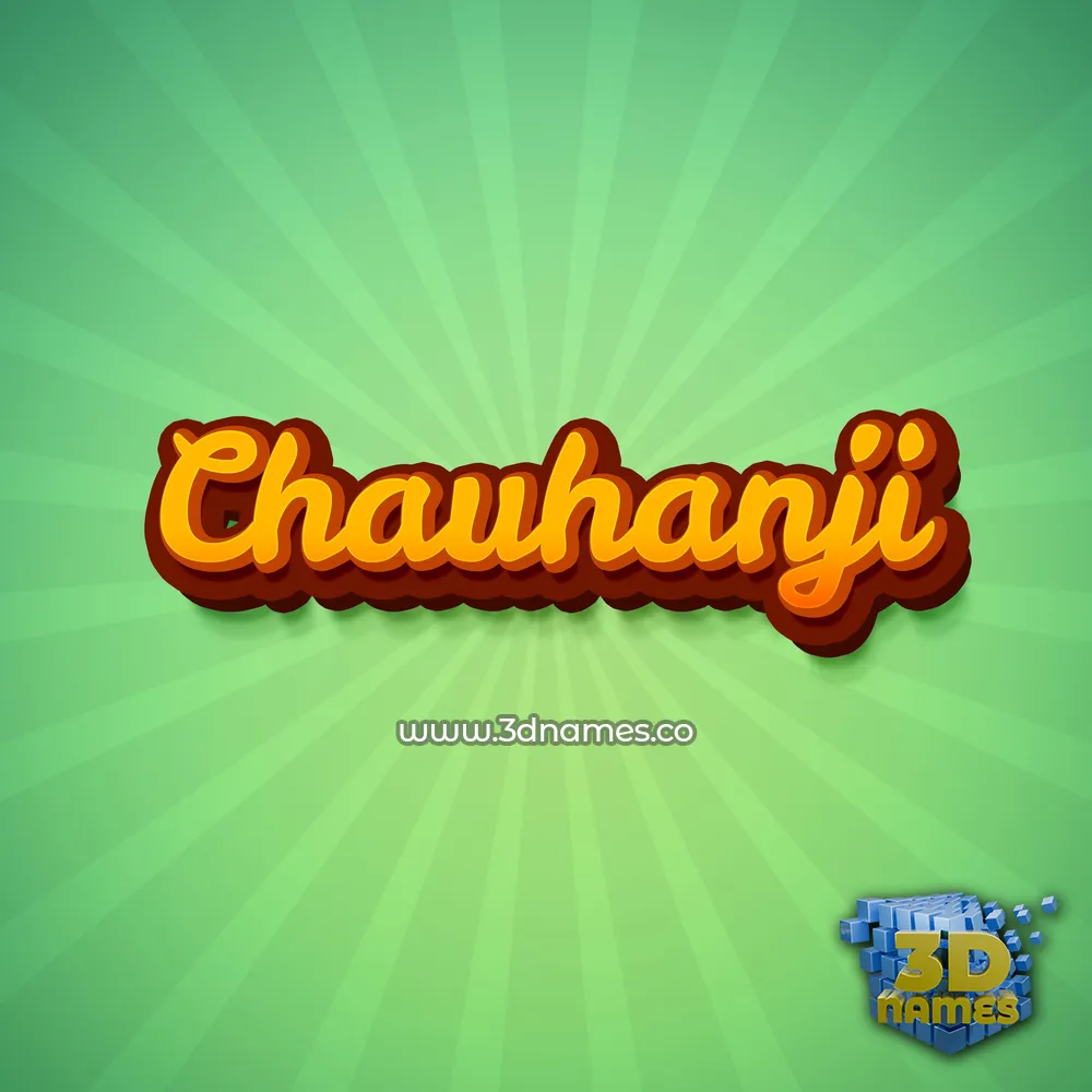 chauhanji in Green Rays style - 3D name wallpaper