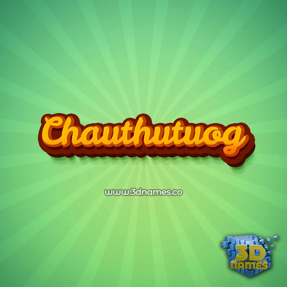 chauthutuog in Green Rays style - 3D name wallpaper