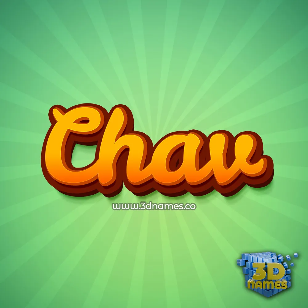 chav in Green Rays style - 3D name wallpaper