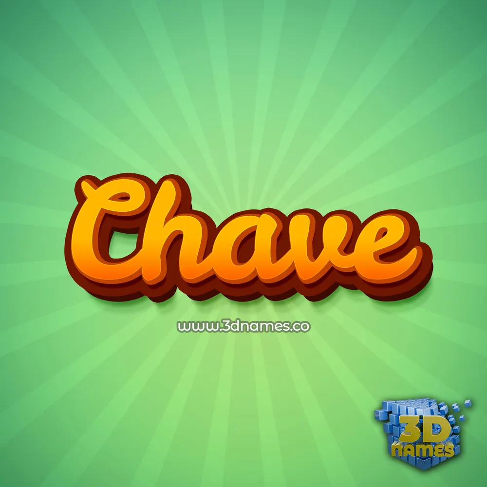 chave in Green Rays style - 3D name wallpaper