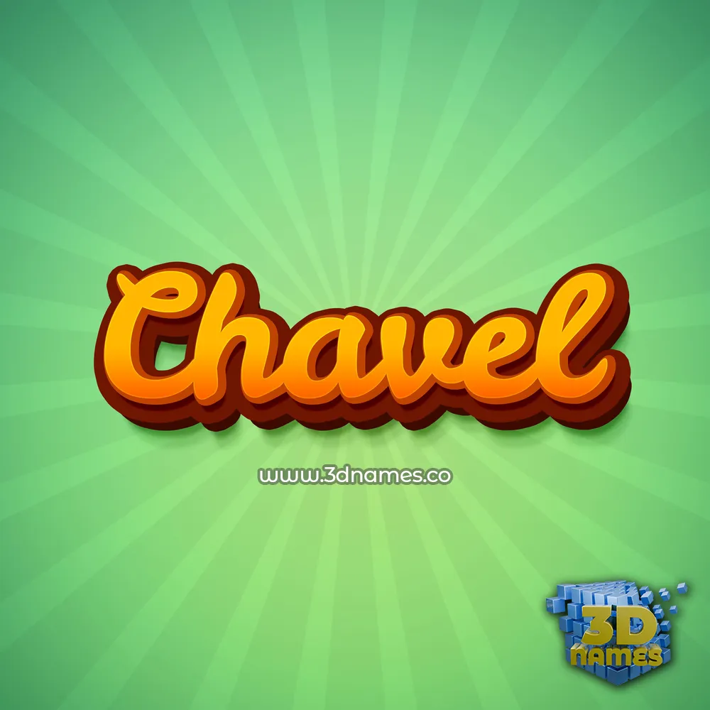 chavel in Green Rays style - 3D name wallpaper