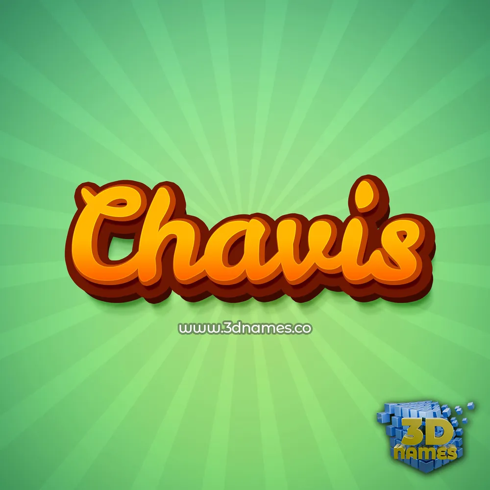chavis in Green Rays style - 3D name wallpaper