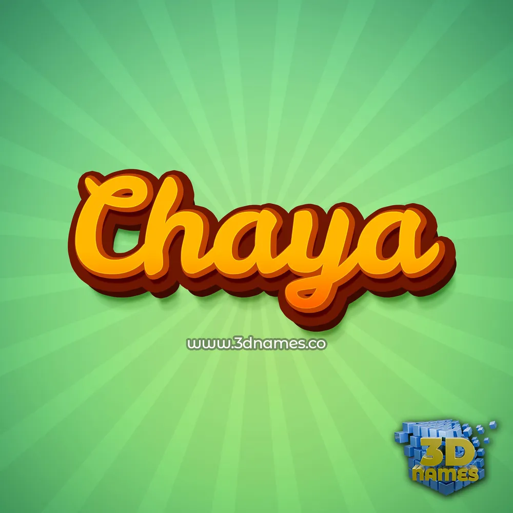 chaya in Green Rays style - 3D name wallpaper