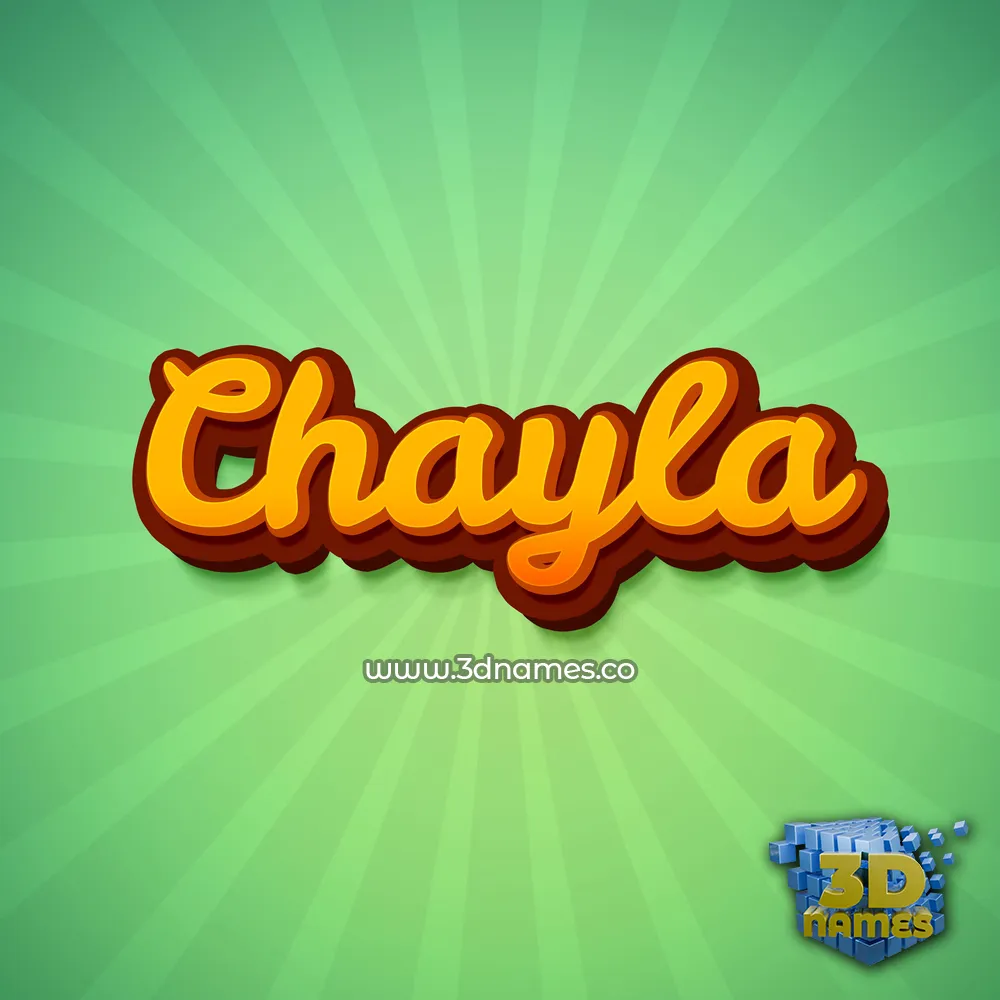 chayla in Green Rays style - 3D name wallpaper