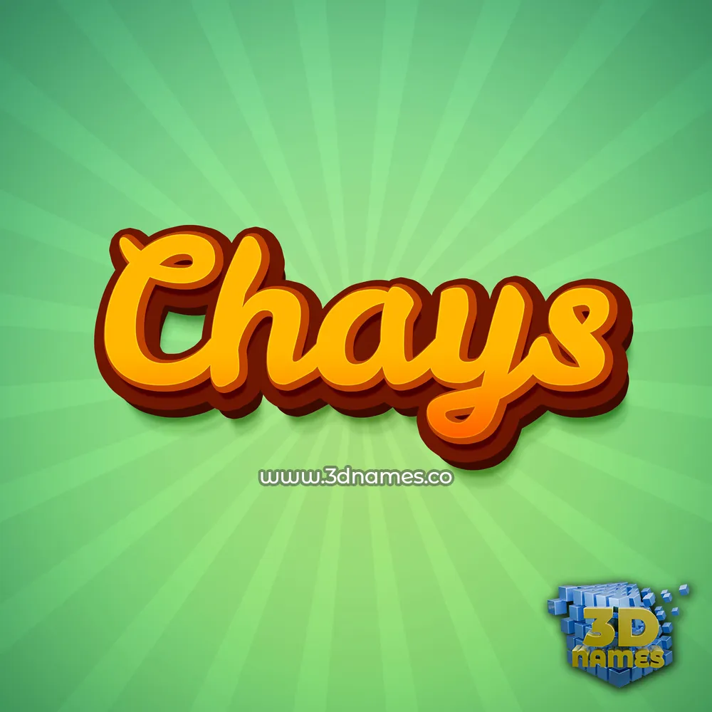 chays in Green Rays style - 3D name wallpaper