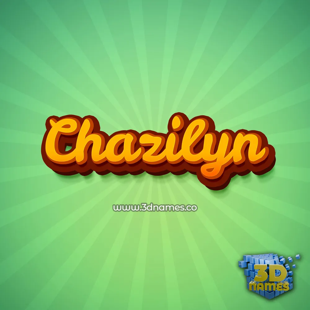 chazilyn in Green Rays style - 3D name wallpaper
