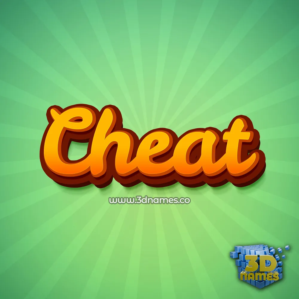 cheat in Green Rays style - 3D name wallpaper