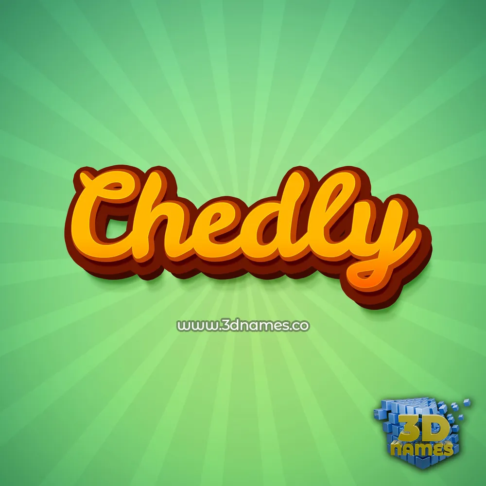 chedly in Green Rays style - 3D name wallpaper