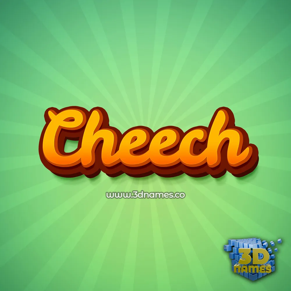 cheech in Green Rays style - 3D name wallpaper