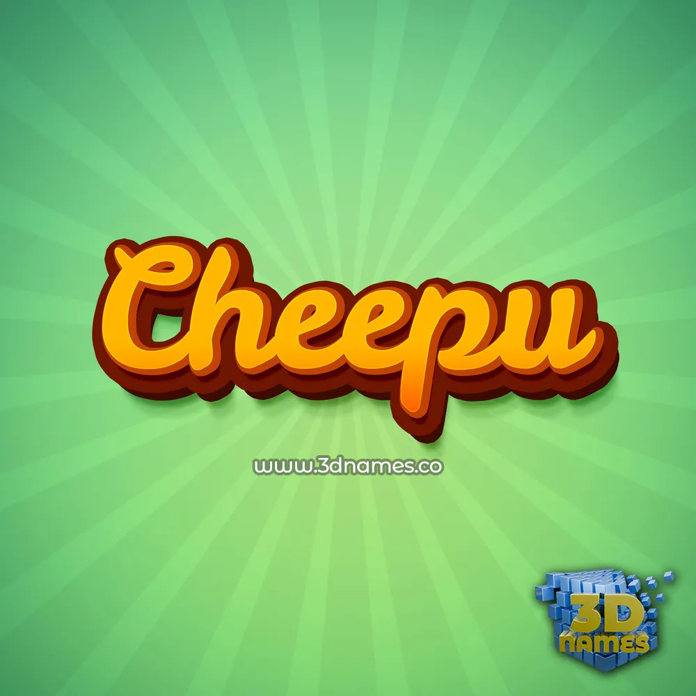 cheepu in Green Rays style - 3D name wallpaper